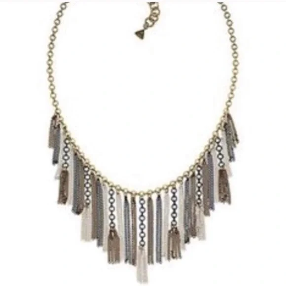 Silpada Gorgeous Vintage 925 Sterling Silver Brass & Hematite Fringe Necklace - Picture 5 of 6